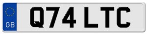 "Great Britain license plate"
