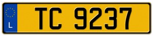 "Luxembourg license plate"