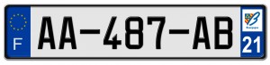 "french license plate"