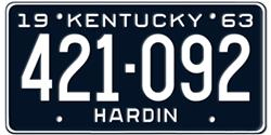 Kentucky License Plates