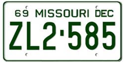 Missouri License Plates