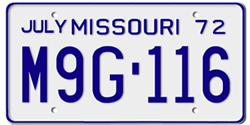 Missouri License Plates