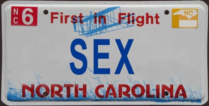 Nc Sex License Plates History