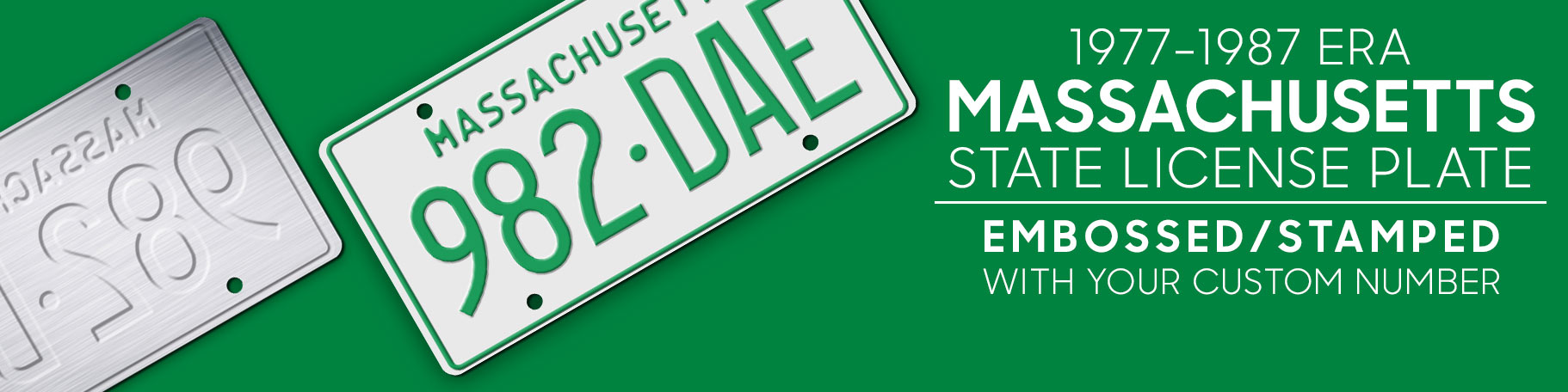 Custom license plates - personalized plates for your collector car, vintage automobile, or hot rod