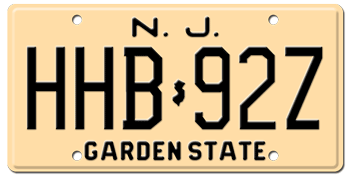 1959 NEW JERSEY STATE LICENSE PLATE-- - This plate was also used