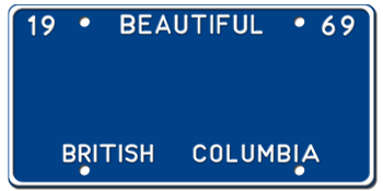 Customize License Plate