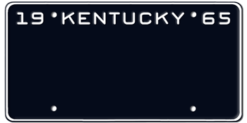 1965 KENTUCKY STATE LICENSE PLATE--EMBOSSED WITH YOUR CUSTOM NUMBER