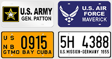 Military License Plates