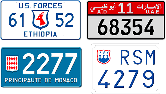 Motor Vehicle License Plates
