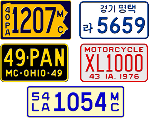 Motorcycle License Plates