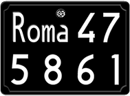 Samples of License Plates with Painted Finish