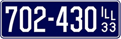 Samples of License Plates with Painted Finish