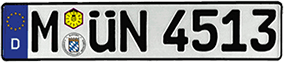 Samples of License Plates with Reflective Finish