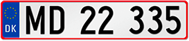 Samples of License Plates with Reflective Finish