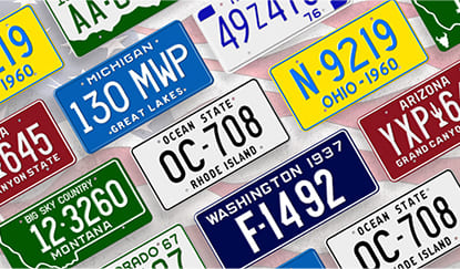 USA State License Plate